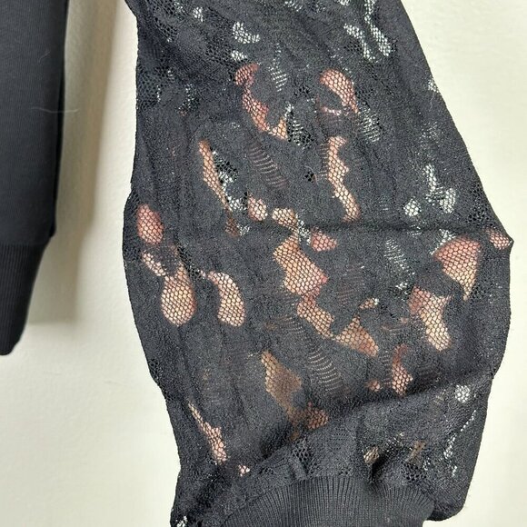 CHRLDR Lace Sleeve Sweatshirt Black - Picture 8 of 11